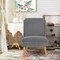 Velvet Accent Chair with Rubber Wood Legs and Ergonomic Backrest Perfect for Any Room